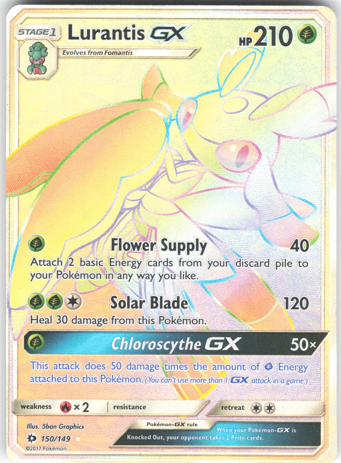 Lurantis GX (Secret) 150/149 Secret Rare SM Base Set LP