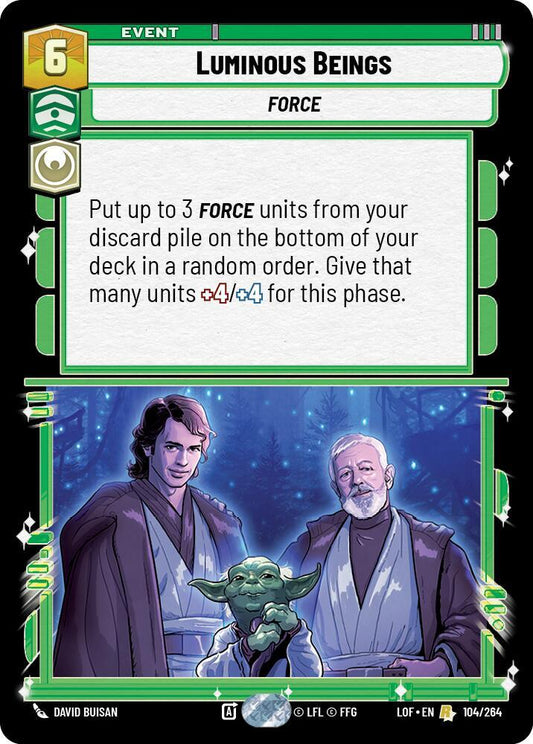 Luminous Beings 104/264 Rare Legends of the Force NM/M