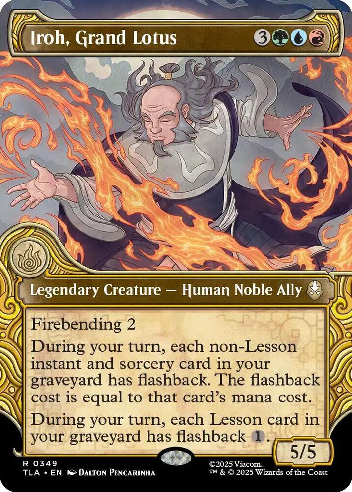 Iroh, Grand Lotus (Showcase) 349 Rare Foil Avatar: The Last Airbender NM/M
