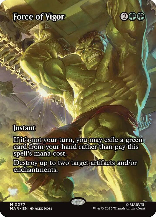 Force of Vigor (Borderless) 77 Mythic Marvel Universe Eternal-Legal NM/M