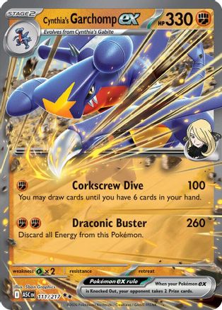 Cynthia's Garchomp ex 111/217 Double Rare Ascended Heroes NM/M
