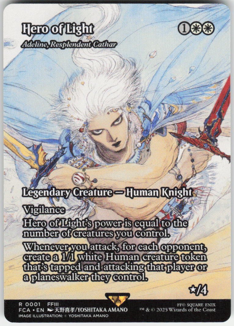 Hero of Light - Adeline, Resplendent Cathar (Showcase) R FINAL FANTASY: Through the Ages 1 NM