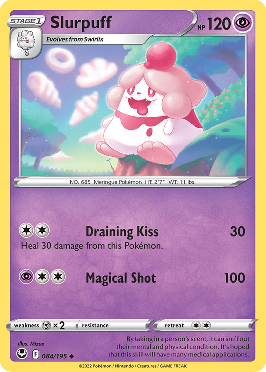 Slurpuff 084/195 Uncommon Reverse Holo Silver Tempest NM/LP