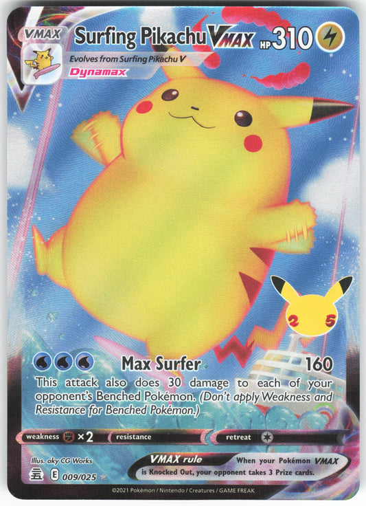 Surfing Pikachu VMAX Ultra Rare Celebrations 009/025 NM