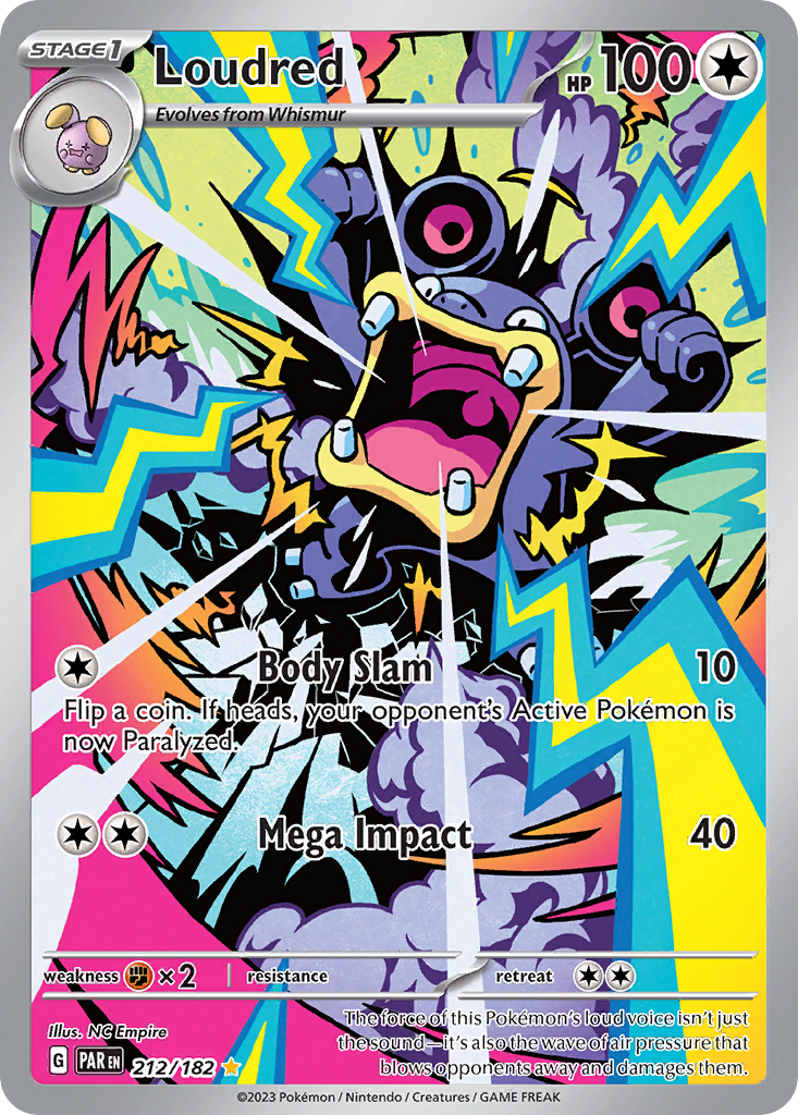 Loudred 212/182 Illustration Rare Paradox Rift NM/M