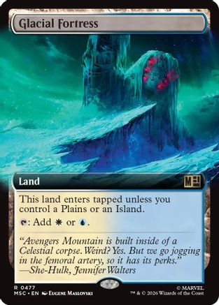 Glacial Fortress (Extended Art) 477 Rare Commander: Marvel Super Heroes NM/M