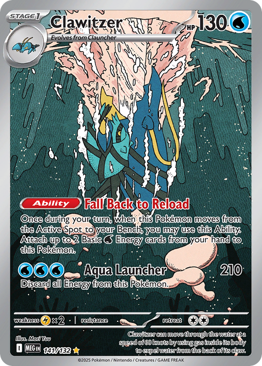 Clawitzer 141/132 Illustration Rare Mega Evolution NM/M