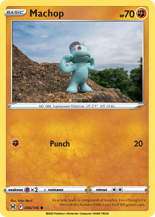 Machop 086/196 Common Reverse Holo Lost Origin NM/LP