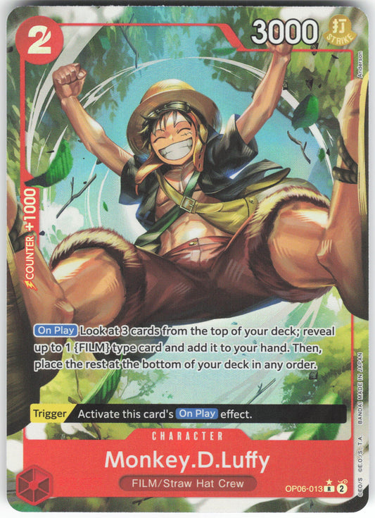 Monkey.D.Luffy (Alternate Art) R Wings of the Captain OP06-013 NM