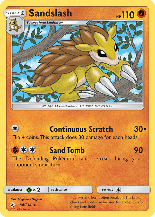 Sandslash 84/214 Rare Unbroken Bonds NM/M
