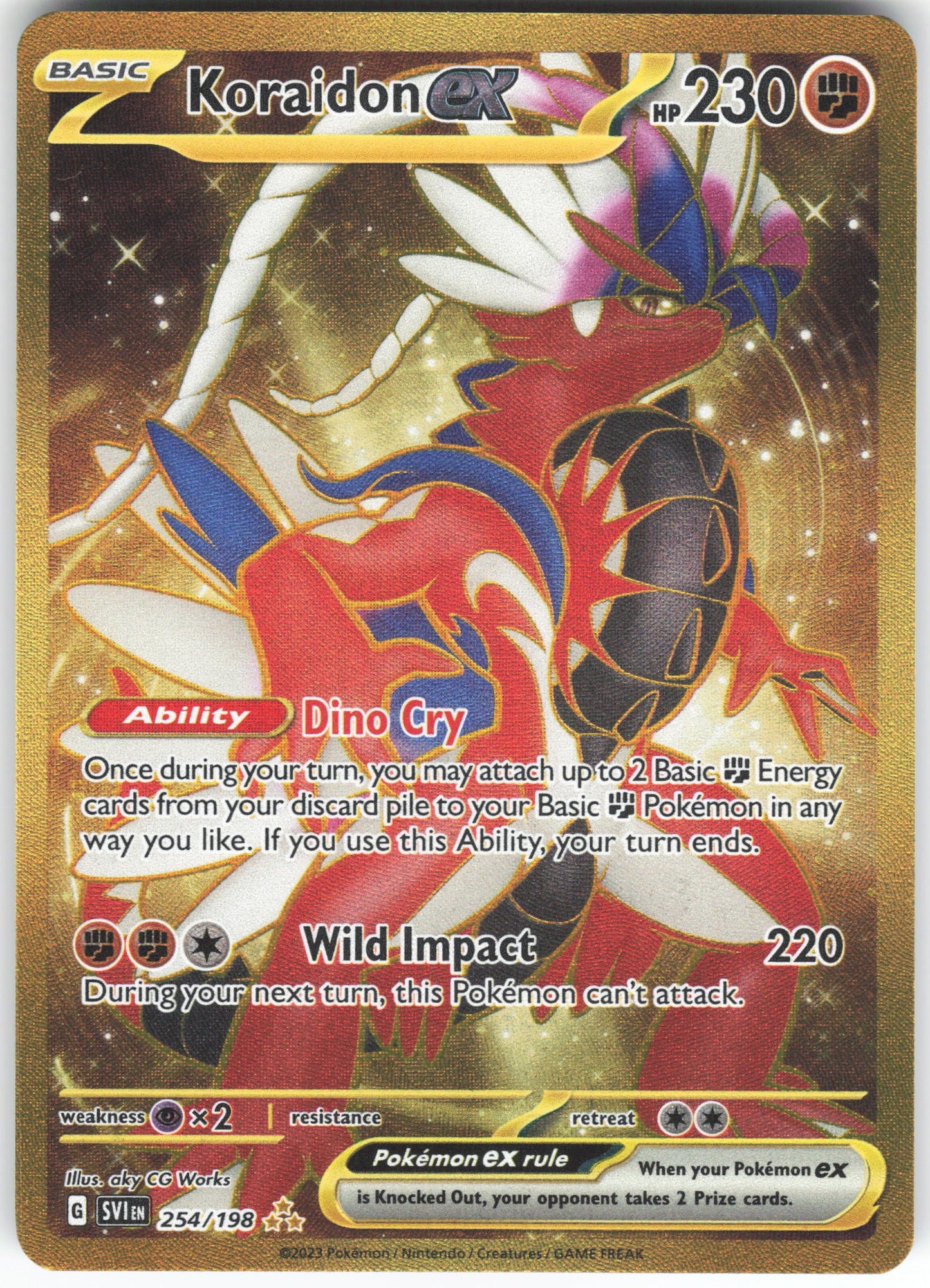 Koraidon ex - Hyper Rare SV01: Scarlet & Violet Base Set 254/198 NM