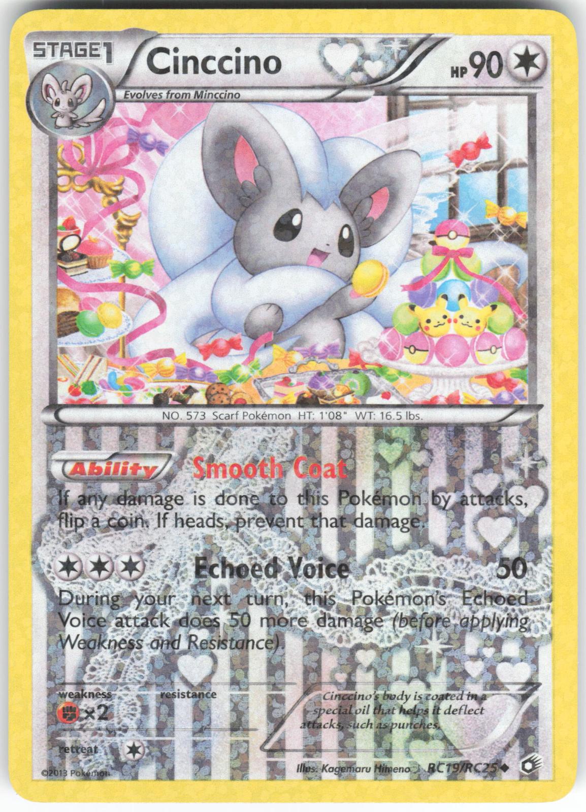 Cinccino RC19/RC25 Uncommon Legendary Treasures: Radiant Collection Holo LP