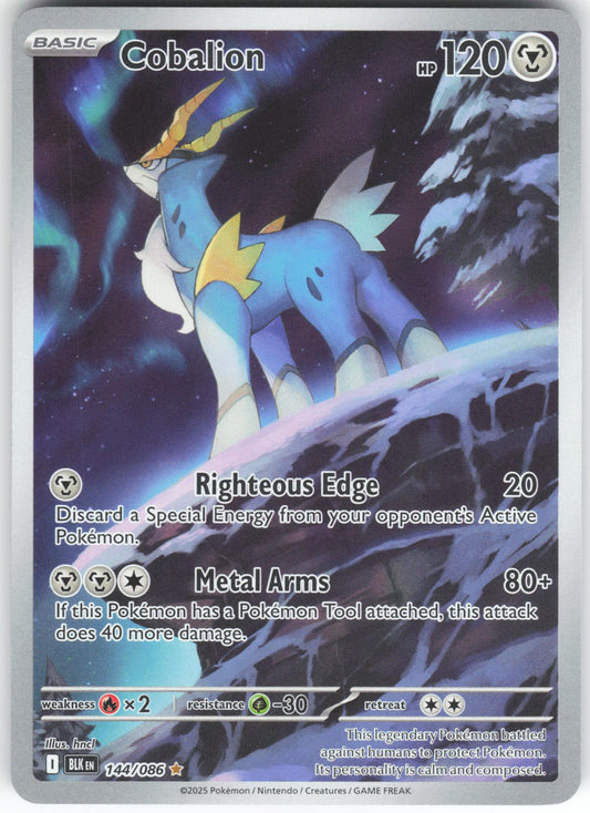 Cobalion - Illustration Rare SV: Black Bolt 144/086 NM