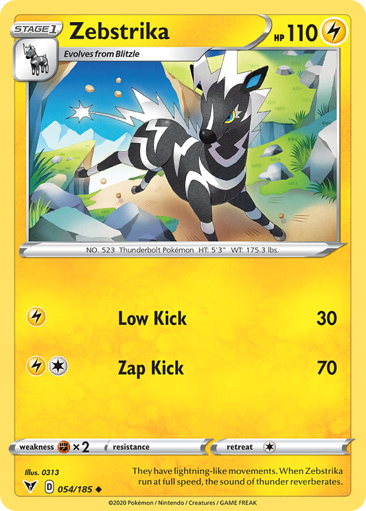Zebstrika 054/185 Uncommon Reverse Holo Vivid Voltage NM/LP