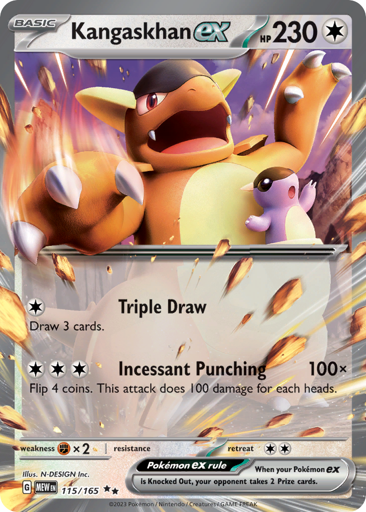 Kangaskhan ex 115/165 Double Rare 151 NM/M