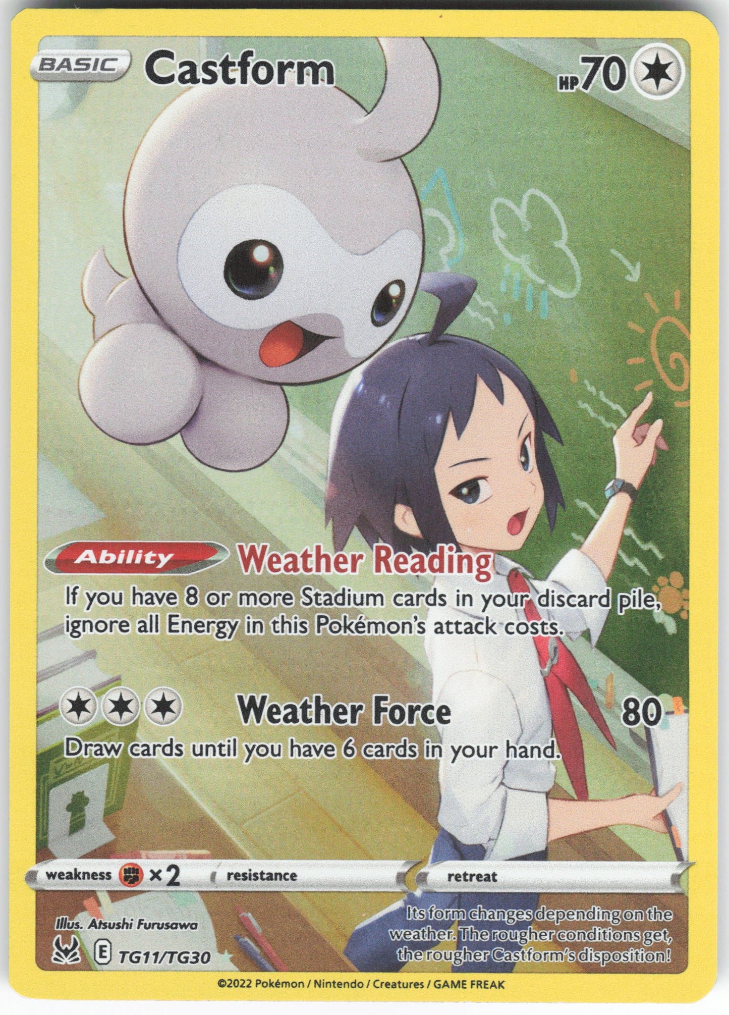 Castform Ultra Rare SWSH11: Lost Origin Trainer Gallery TG11/TG30 NM