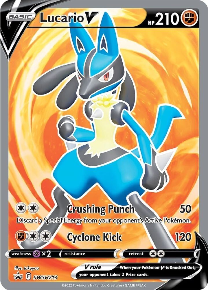 Lucario V SWSH213 Promo Sword & Shield Promo Holo NM/M