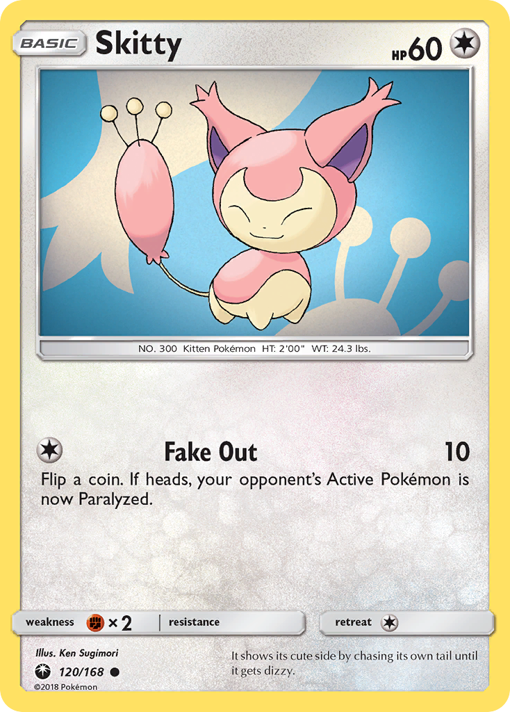Skitty 120/168 Common Reverse Holo Celestial Storm NM/LP