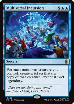 Multiversal Incursion 68 Foil Mythic Marvel Super Heroes NM/M