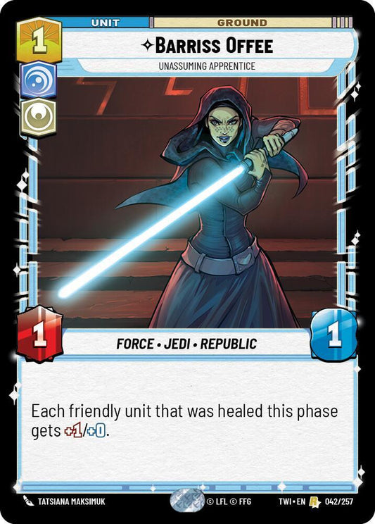 Barriss Offee - Unassuming Apprentice 042/257 Rare Twilight of the Republic NM/M