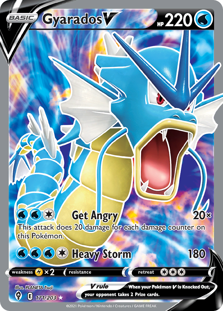Gyarados V 171/203 Ultra Rare Holo Evolving Skies NM/M