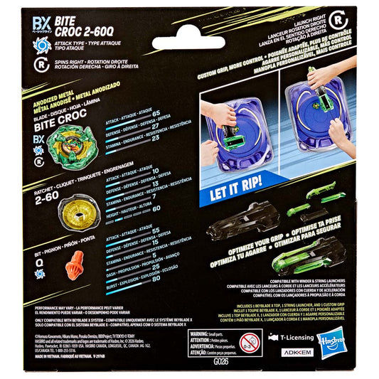 Beyblade X Bite Croc 2-60Q Deluxe Launcher Set