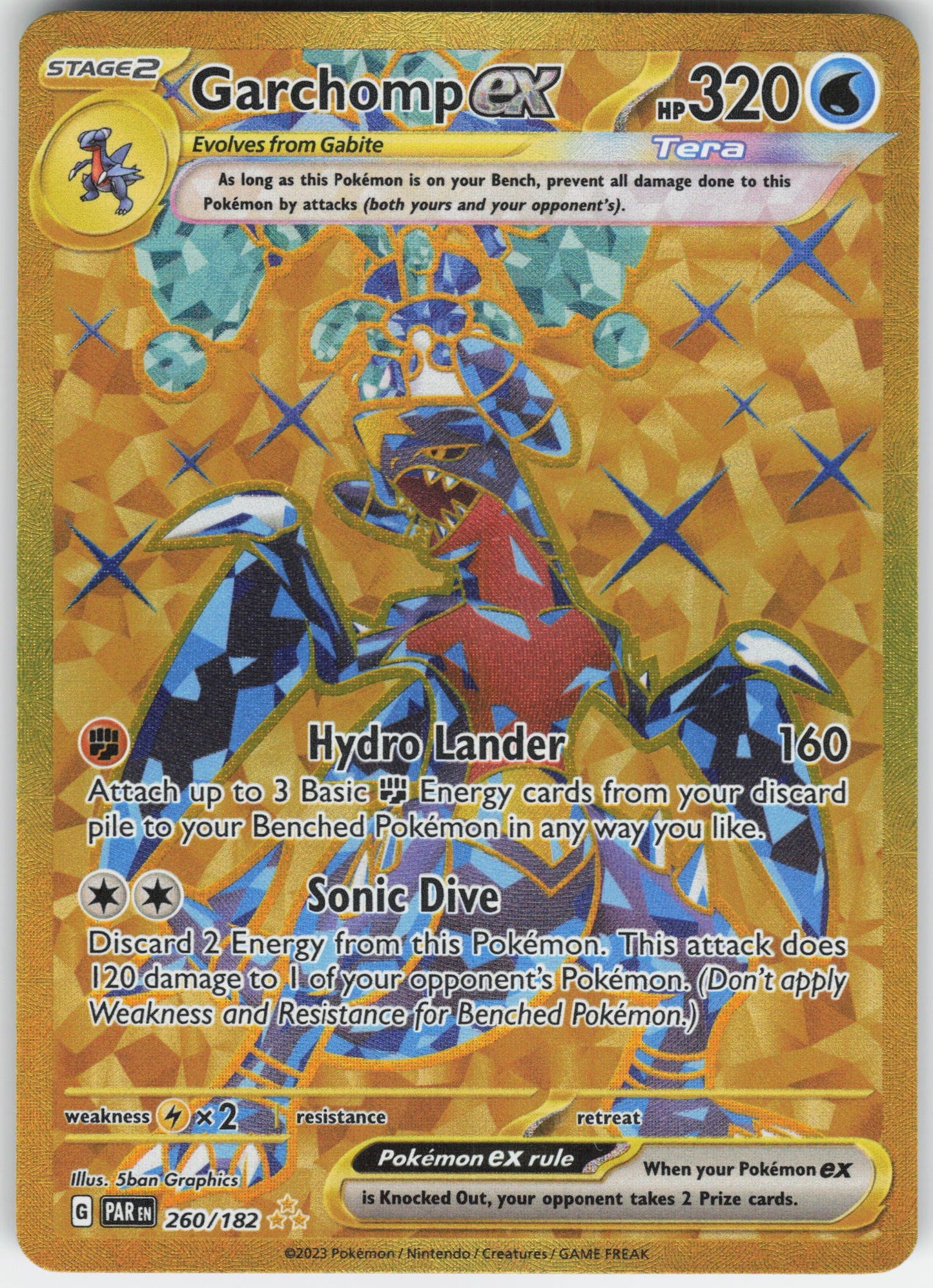 Garchomp ex - Hyper Rare SV04: Paradox Rift 260/182 NM