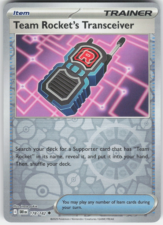 Team Rocket's Transceiver Uncommon SV10: Destined Rivals 178/182 NM Rev Holo