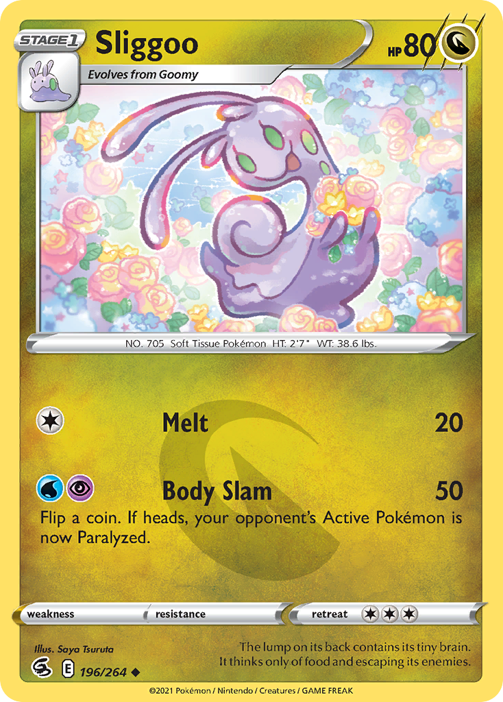 Sliggoo 196/264 Uncommon Reverse Holo Fusion Strike NM/LP