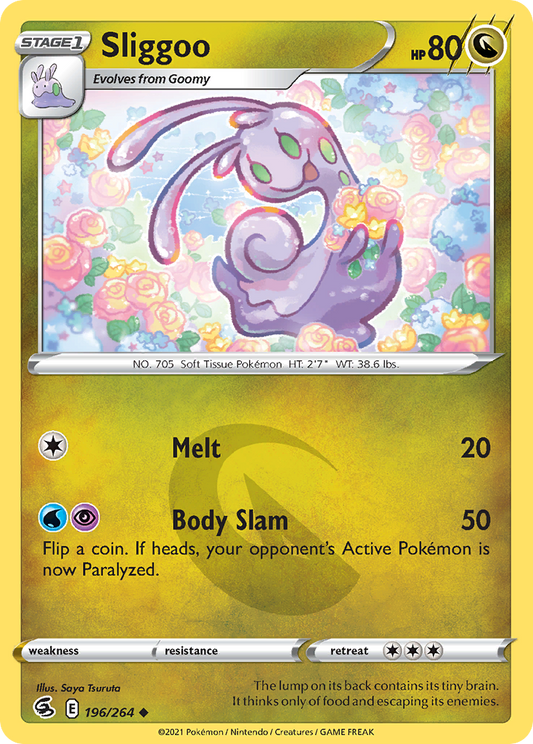 Sliggoo 196/264 Uncommon Reverse Holo Fusion Strike NM/LP