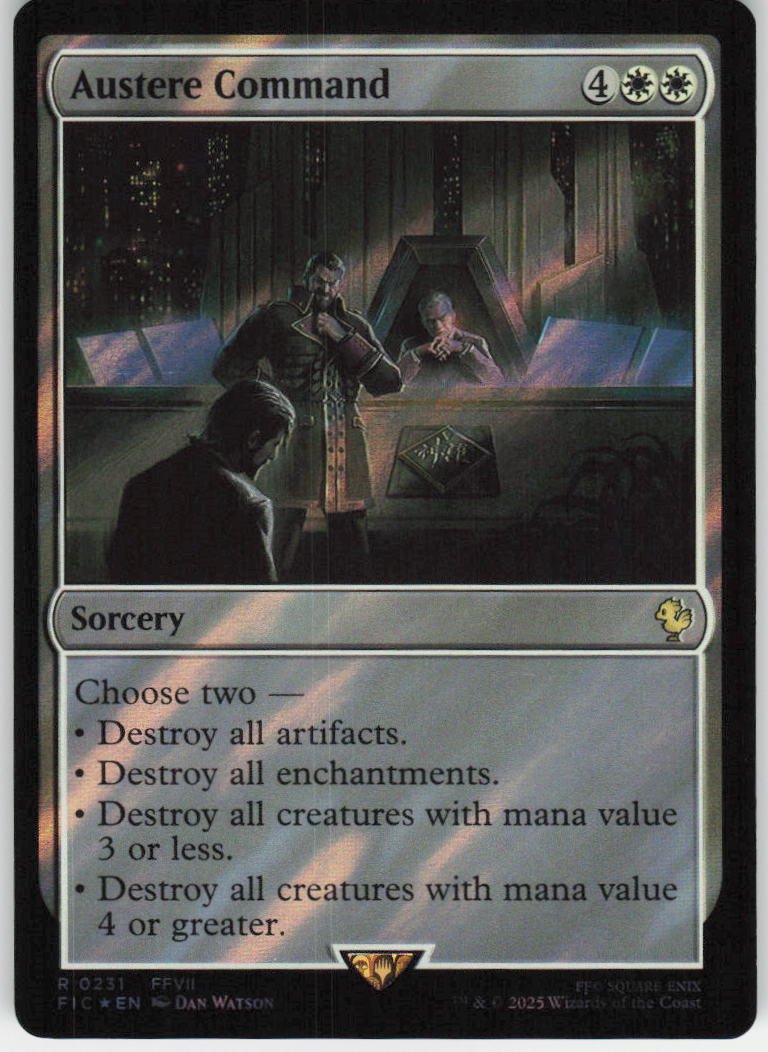 Austere Command (Surge Foil) R Commander: FINAL FANTASY 231 NM