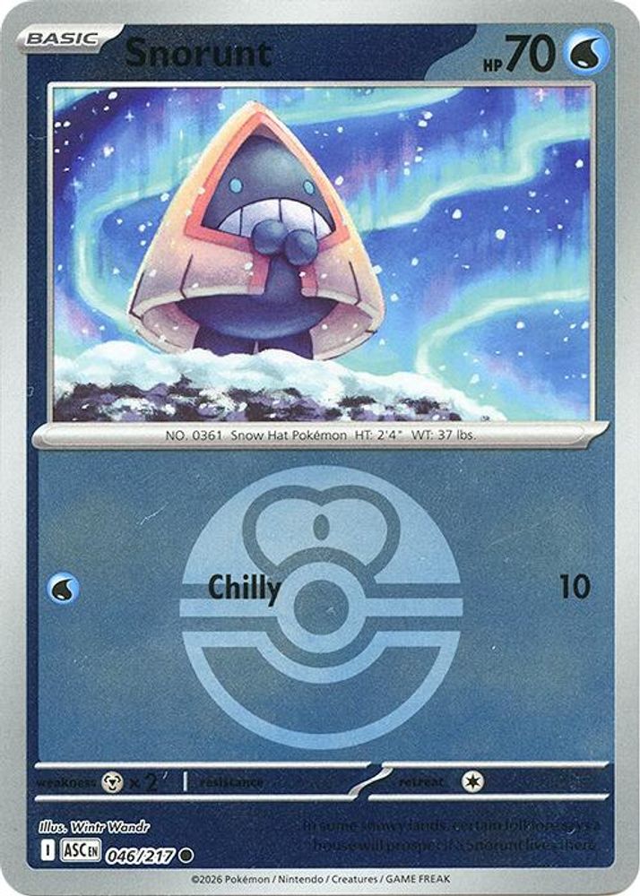 Snorunt (Love Ball) 046/217 Common Reverse Holo Ascended Heroes NM/M
