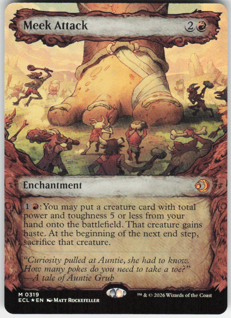 Meek Attack (0319) (Showcase Foil) M Lorwyn Eclipsed 319 NM