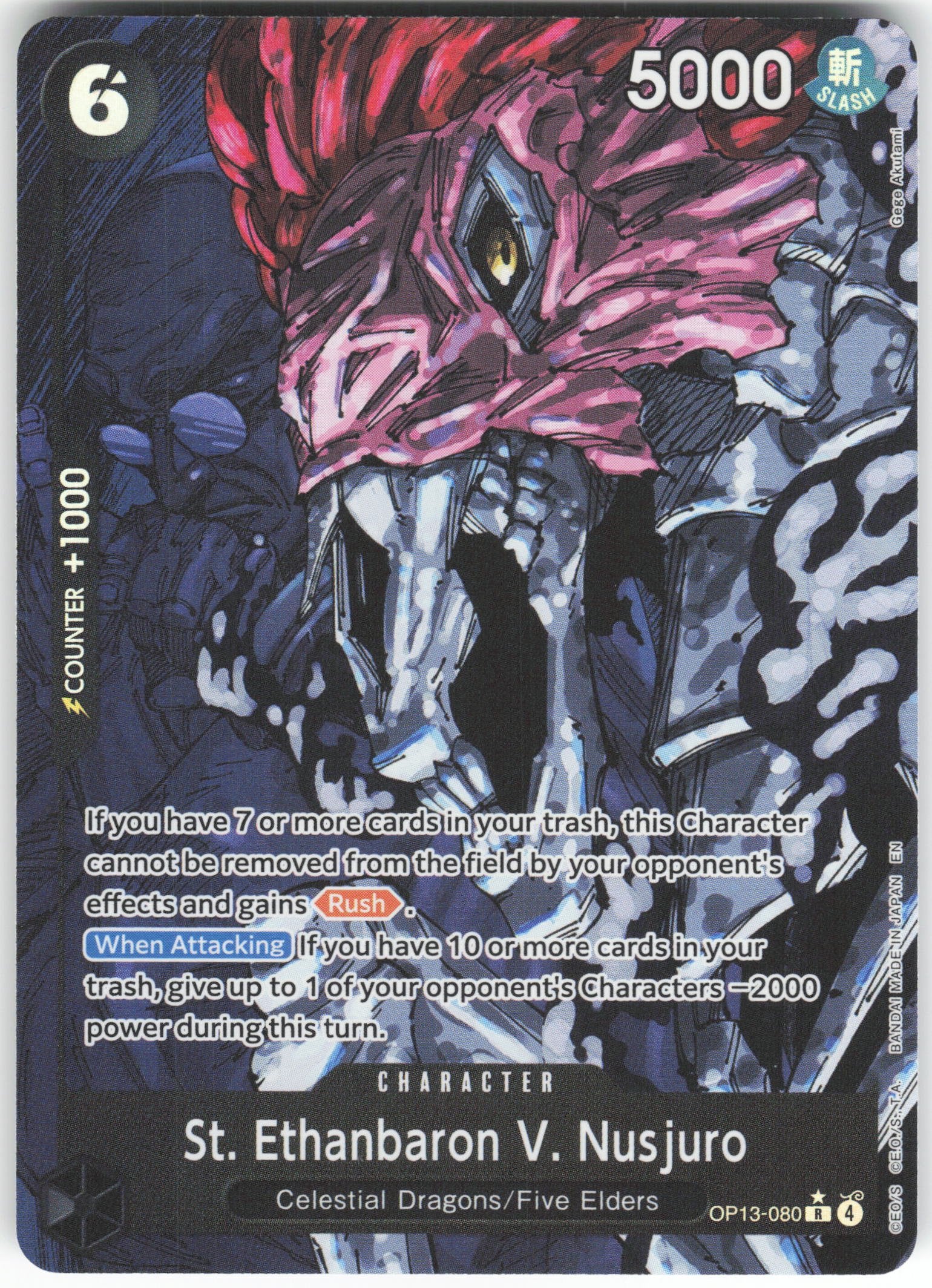 St. Ethanbaron V. Nusjuro (Alternate Art) R Carrying On His Will OP13-080 NM
