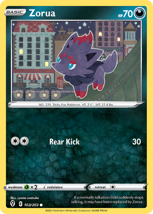 Zorua 102/203 Common Evolving Skies NM/LP