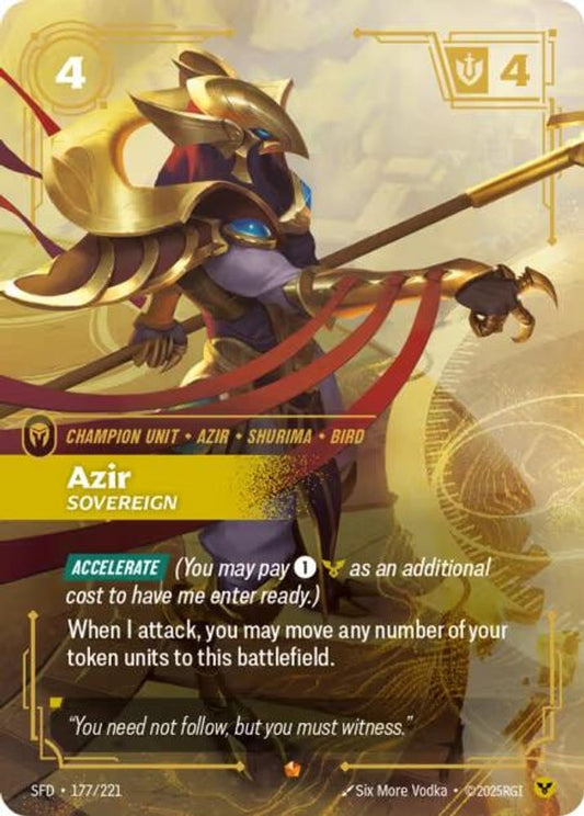 Azir - Sovereign 177/221 Epic Spiritforged NM/M