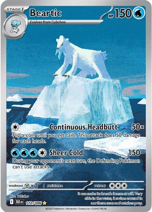 Beartic 110/086 Illustration Rare Black Bolt Holo NM/M