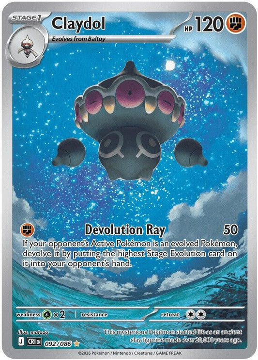 Claydol 092/086 Illustration Rare Chaos Rising Holo NM/M