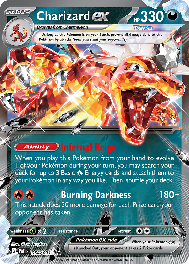 Charizard ex 054/091 Double Rare Paldean Fates NM/M