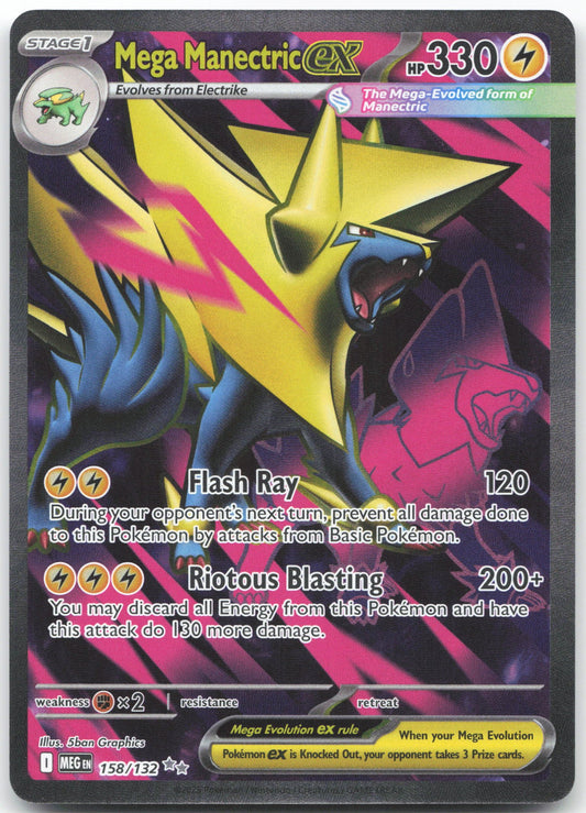 Mega Manectric ex - Ultra Rare ME01: Mega Evolution 158/132 NM