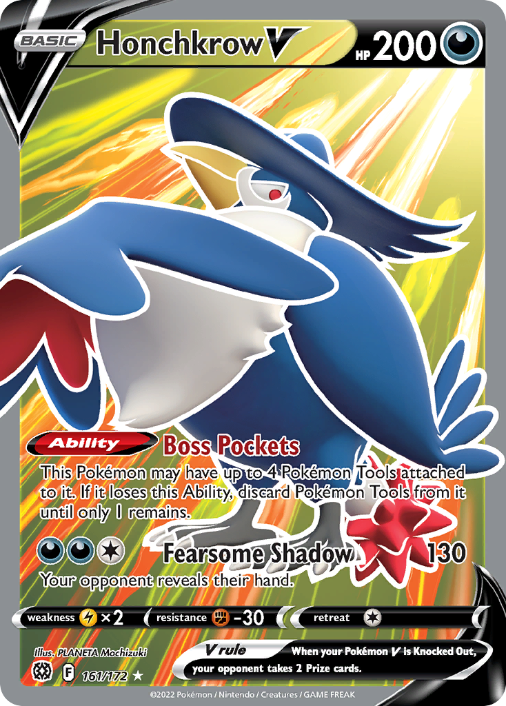 Honchkrow V 161/172 Ultra Rare Brilliant Stars NM/M