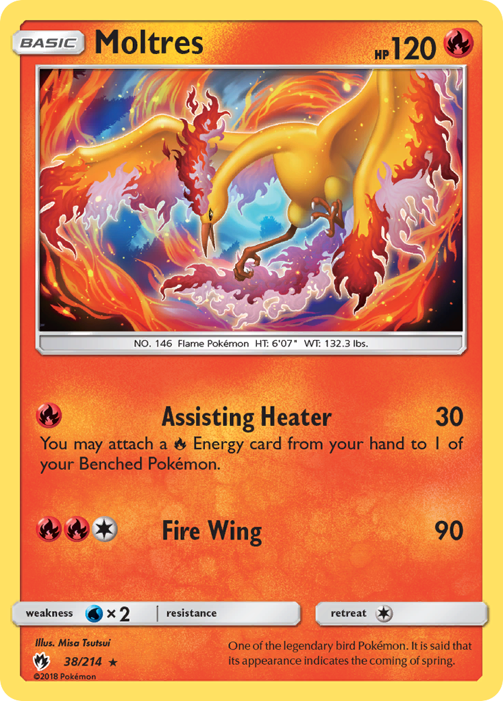Moltres 38/214 Rare Lost Thunder NM/LP