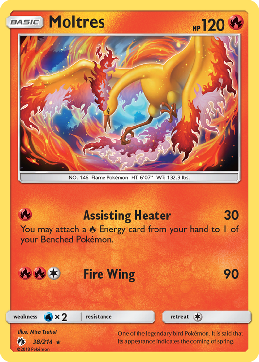 Moltres 38/214 Rare Lost Thunder NM/LP