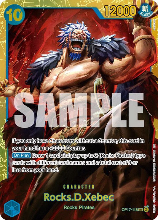 Rocks.D.Xebec (118) OP17-118 Secret Rare The World's Strongest Warriors NM/M