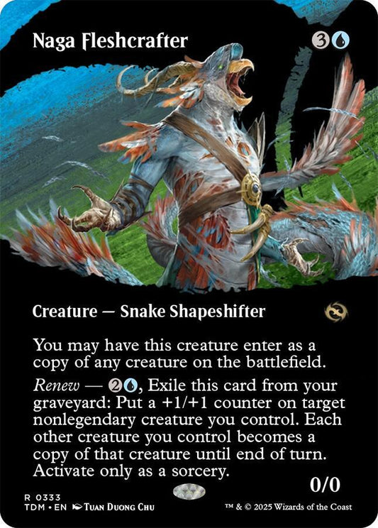 Naga Fleshcrafter (Borderless) 333 Foil Rare Tarkir: Dragonstorm NM/M