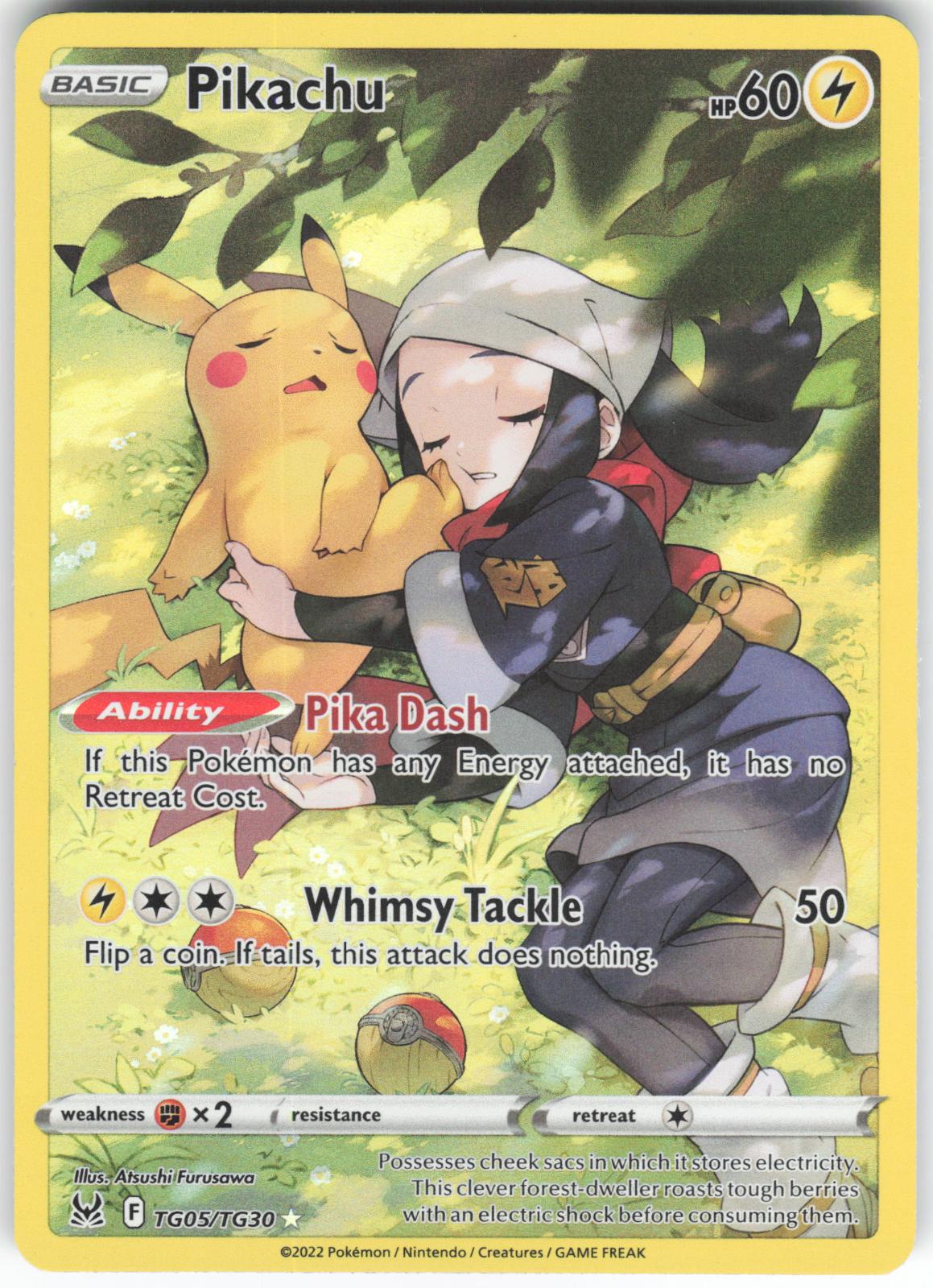 Pikachu TG05/TG30 Trainer Gallery Rare Lost Origin Trainer Gallery Holo LP