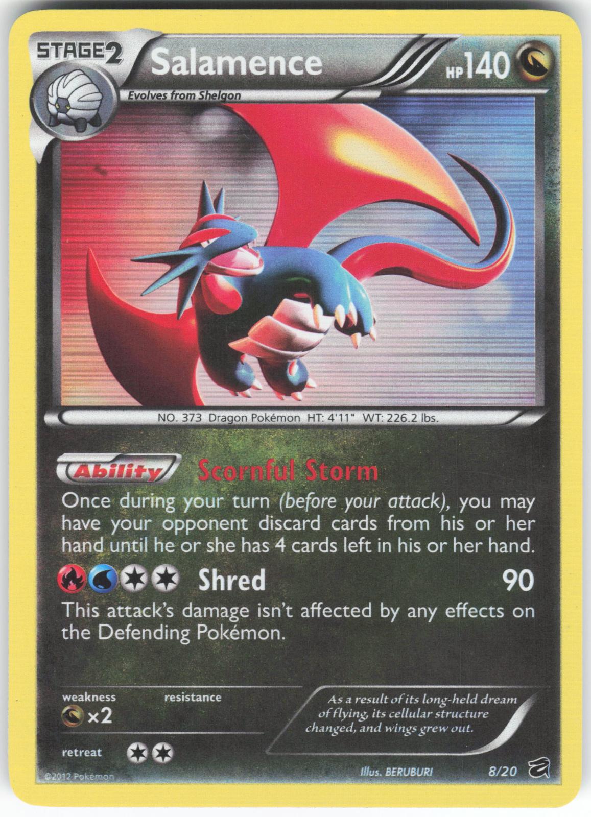 Salamence 8/20 Rare Dragon Vault Holo LP