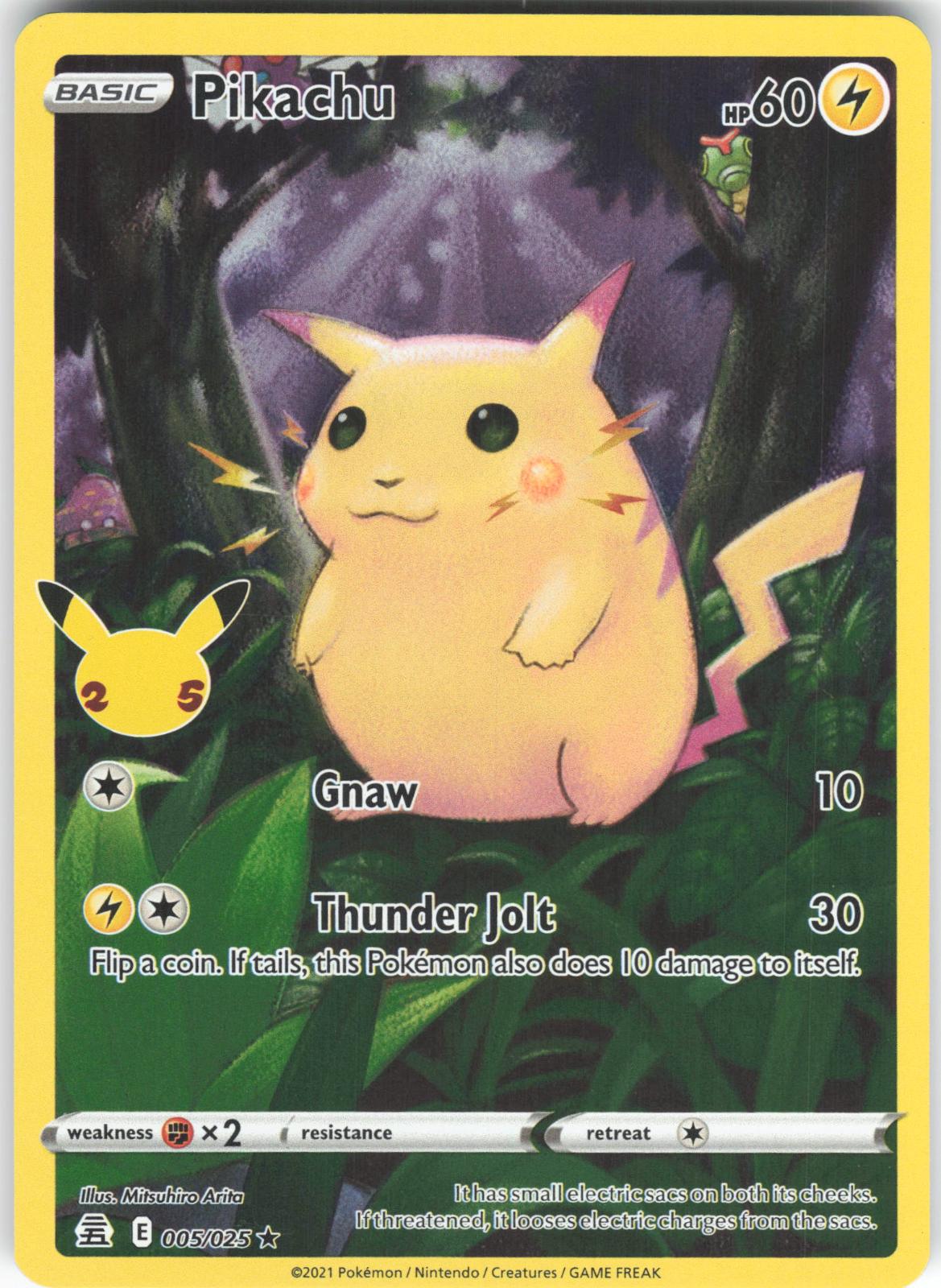 Pikachu 005/025 Rare Celebrations Holo LP