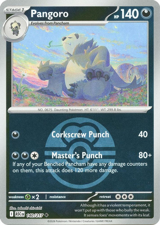Pangoro (Love Ball) 140/217 Uncommon Reverse Holo Ascended Heroes NM/M