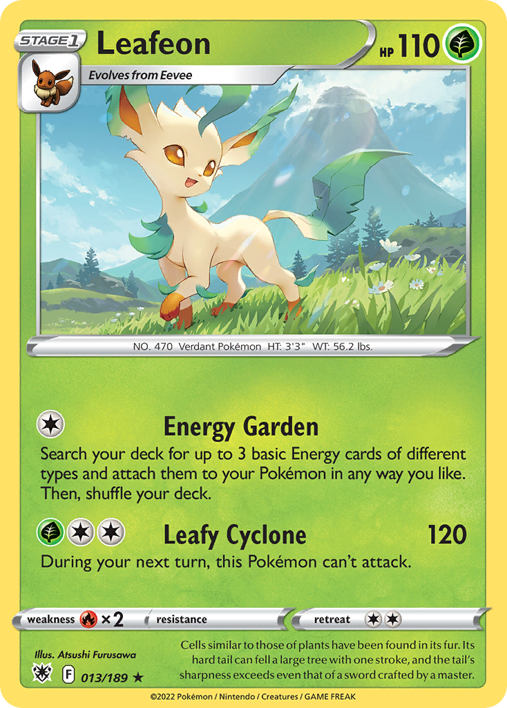 Leafeon 013/189 Rare Reverse Holo Astral Radiance NM/LP